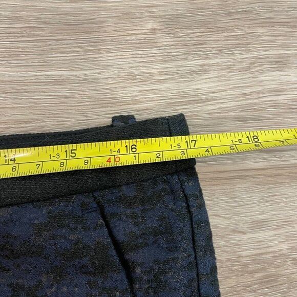 H&M Black and Navy blue Cotton Ankle Crop Front Slit Pants - Picture 10 of 11